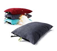 ZOOOBELIVES Down Filled Camping Pillow for Travel, Washable Soft Cover, Small Camp Cushion for Neck & Lumbar Support On-The-Go, Ultralight & Compressible for Hiking Backpacking - AlpliveS2046