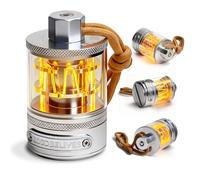 ZOOOBELIVES Vintage Aluminum Camping Lantern Light - Dimmable Warm Glow Lamp, Handcrafted Alloy, USB-C 72H Runtime, IPX4 Waterproof for Hiking, Backpacking & Glamping | LumiSummit