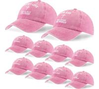 Zoooyawn 10 Pcs Jesus Christian Gifts Halloween Religious Hats Bulk Cross Baseball Caps for Men Women Church, Pink, One Size