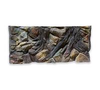 ZooPaul Aquarium Back Wall 3D 120 x 60 cm Terrarium Background Rock Stone Root Structure Amazon