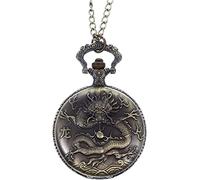 ZOOPH Classic Pocket Watch，Watch with Chain Mens Watches Watch 1Pc Retro Watch Dragon Pattern Pocket Watch Antique Hanging Watch for Adult Mens Watch