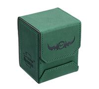 Zoopin Leather Deck Box-Green for Collectible Cards-MTG,Yugioh,Pokeman,TES Legacy,Munchkins CCG Decks and Also Small Tokens or Dice- Hold 80 Sleeved Cards or 150 Naked Cards …