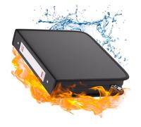 ZOOPIP Fireproof 3 Ring Binder with Zipper, 1.5 Inch D Rings Hold up 375 Sheets of 8.5" x 11" (A4), Compatible with Clear Page Protectors, Built-in Net and Pen Holder(Black, 1 Pcs)