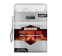 ZOOPIP Fireproof Document Bag with Lock, 15"x12", for Legal Letter Files
