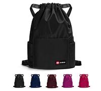 ZOORON Waterproof Drawstring Gym Backpack Bag for Men & Women, Sport Gym Sack Mini Travel Daypack