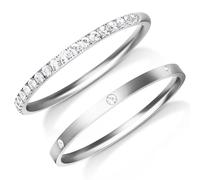 ZOOROO 2-Pack 14K Gold Plated Stacking Rings for Oura Ring Gen 4/4 Ceramic, Oura Ring Gen 3 Horizon/Heritage, Cubic Zirconia Simulated Diamond Stack Rings for Women