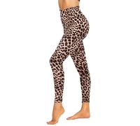 ZOOSIXX High Waisted Leggings for Women - Tummy Control Soft Opaque Printed Pants with Camo, Leopard for Workout Skating, A-Wild Cheetah, Large-X-Large
