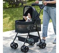 Zoosky 3 in 1 Dog Stroller, Folding Pet Stroller w/Removable Carrier