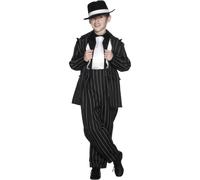 Zoot Suit Costume Set Smiffys Black 10-12 Years