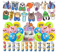 Zootopia 2 Birthday Party Decorations Balloons, Cake Toppers, Banner Birthday Party Decoration Pack for Fans A01