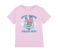 Disney Zootopia 2 Judy Hopps Police Dept Kids T-Shirt, Pink | Size: 5-6 Years Disney Pink 5-6 Years