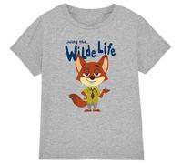 Zootopia Disney Pixar Nick Wilde Life Fox Boys T Shirt, Heather Grey, 5-6