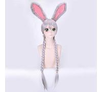 Zootopia Judy Rabbit Wigs for Women Sale 80cm Long Straight Braid Heat Resistant Synthetic Hair Wig Grey for Movie Anime Party Only Wig