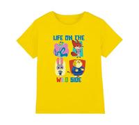 Zootopia Unisex Kids Zootopia 2 Life on the Wild Side Kids T Shirt, Yellow T-Shirt (Pack of 1)
