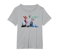 Zootropolis Characters T-Shirt, Women's Plus, Heather Grey, 4X