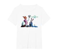 Zootropolis Characters T-Shirt, Women's Plus, White, 4X