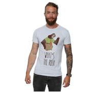 Zootropolis Men's What´s The Rush Cotton T-Shirt in Grey | Size: Medium Zootropolis Grey M