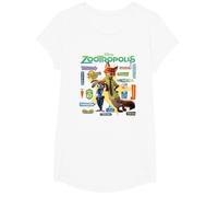 Zootropolis Signs T-Shirt, Girls, White, Medium