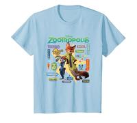 Zootropolis Signs T-Shirt, Youth, Baby Blue, Large