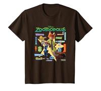 Zootropolis Signs T-Shirt, Youth, Brown, Medium