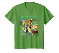 Zootropolis Signs T-Shirt, Youth, Grass Green, Medium
