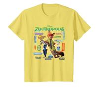 Zootropolis Signs T-Shirt, Youth, Lemon Yellow, Small