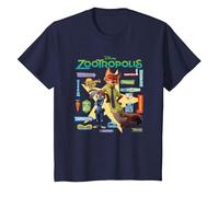 Zootropolis Signs T-Shirt, Youth, Navy Blue, Medium