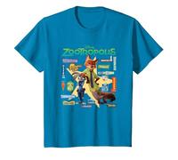 Zootropolis Signs T-Shirt, Youth, Sapphire Blue, Medium