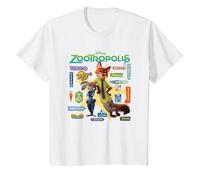 Zootropolis Signs T-Shirt, Youth, White, Large