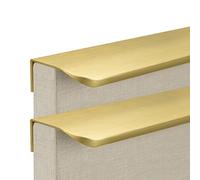 ZOOWMRALK Invisible Handles,Brushed Gold Cupboard Cabinet Door Pull Aluminum Furniture Pulls for Bedroom Wardrobe Closets Drawer, 2 Pcs(Length 400mm)