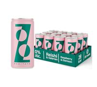 ZOOZ Meditate Calming CBD-Free Drink w/Reishi & Valerian - 100% Natural Functional Botanical Drink - Honey-Sweetened - Raspberry & Damson - 12 × 200 ml