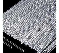 Zopeal 200 Pcs Acrylic Lollipop Sticks Clear Cake Pops Rods Cake Topper Candy Cupcake Treat Stick for Wedding Chocolate Cookie Dessert Handmade DIY Crafts Party Decor Gardening(8 x 0.08 Inches,Clear)