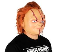 Zophlly Chucky Mask Creepy Chucky Full Head Mask Realistic Halloween Cosplay Scream Killers Costume Props for Adults Kids