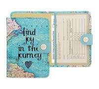 Zoppen Passport and Vaccine Card Holder Combo, Passport Holder with Vaccine Card Slot, Passport Wallet Cover Case Travel Document Organizer，Rfid Blocking Travel Wallet Womens and Men, Map