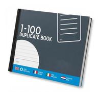 ZOPPER 1-100 Duplicate Book, 100 Perforated Duplicate Page Sets with Carbon Sheet, 60gsm White Paper, Compact Receipt, Invoice and Order Record Book for Business Use