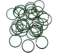 ZOPPER 100 Garden Plant Rings, Reusable Green Plastic Coated Twisty Ties for Securing Plants, Vines, and Stems, Indoor and Outdoor Plant Support