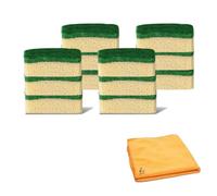Zopper 12 Green General Purpose Refill Head Compatible with Dishmatic Washing-Up Sponges with Microfiber Cloth - Kitchen Washing-Up Handle Refills for Easy Cleaning