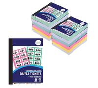 ZOPPER 12 x Cloakroom Tickets Book 1-1000 Numbered Fundraising Scratch Cards Tombola Raffle Tickets Events Fundraising Prize Draw Lucky Draw Charity Events with Security Numbering
