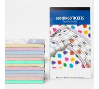 ZOPPER 12 x Jumbo Bingo Tickets 21 x 12cm Book Pad 6 View Security Coded Flyers, Cards, Tombola Book Sheets with Large Clear Jumbo Numbering Bingo Charity Events Prize Lucky Draw Game Cards