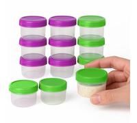 ZOPPER 12 x Mini Plastic Containers with Lids (35ml) - BPA-Free Airtight Food Storage Pots for Meal Prep, Sauce, Snacks, Dressing & Fridge Organisation - Screw Top Lunch Box Containers