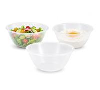 ZOPPER 15cm Clear Plastic Mixing Bowls Pack of 3
