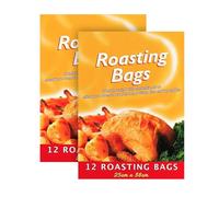 Zopper 2 x 12 Roasting Bags 25cm x 38cm Flavour Lock Suitable For Cooking Meat, Fish And Vegetables Conventional For Microwave