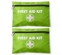 Zopper 2 x Compact First Aid Kit Non-Adherent Pocket Medical 24 Piece Pouch Portable Small and Lightweight First Aid Kit Ideal for Home, Office, Travel Car Holiday, Workplace, Camping