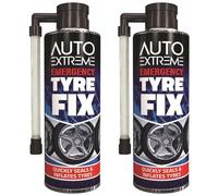 ZOPPER 2 x 300ml Instant Tyre Puncture Repair Fix Sealant Kit Quick Fix Flat Tyre Inflate Bike Bicycle Car Accessories Essential Reinflates No Tools & Jack Needed