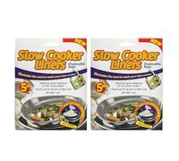 Zopper 2 x 5 Slow Cooker Liners Cooking Bags For Round & Oval Cookers Disposable Eliminates Soaking and Scrubbing Ideal For Home & Kitchen.