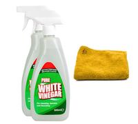 Zopper 2 x 500ml White Vinegar Cleaning Spray for Cleaning With Microfiber Cloth Distilled Living Room, Bathroom, & Kitchen Cleaner Spray