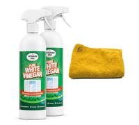 Zopper 2 x 750ml White Vinegar Cleaning Spray for Cleaning With Microfiber Cloth Distilled Living Room, Bathroom, & Kitchen Cleaner Spray