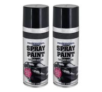 ZOPPER 2 x Black Matt Spray Paint 400ml Professional Petrol & Heat Resistance, Fast-Drying, Formula Ideal for Car Paint With Unique Tamper Proof Nozzle