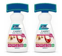 ZOPPER 2 x Carpet Stain Remover with Cleaning Brush 650ml - Works in 3 mins - Oxy-Powered Fast-Acting Deep Cleaner for Old Stains & Odours - Colour and Fabric Safe, Pet Friendly