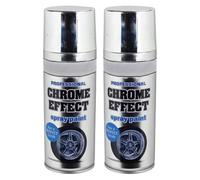 ZOPPER 2 x Chrome Effect Spray Paint 400ml Professional Petrol & Heat Resistance, Fast-Drying, Formula | With Excellent Coverage and Adhesion